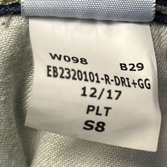 Eddie Bauer Dark Wash Curvy Bootcut 5-Pocket Tan Contrast Stitching Jeans-Size 8 - Picture 15 of 16